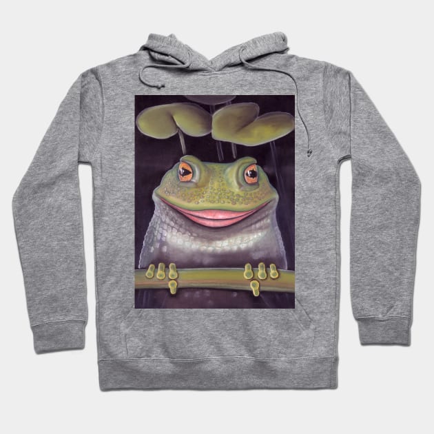 Funny smiling frog with big lips Hoodie by TheGuardianElephant